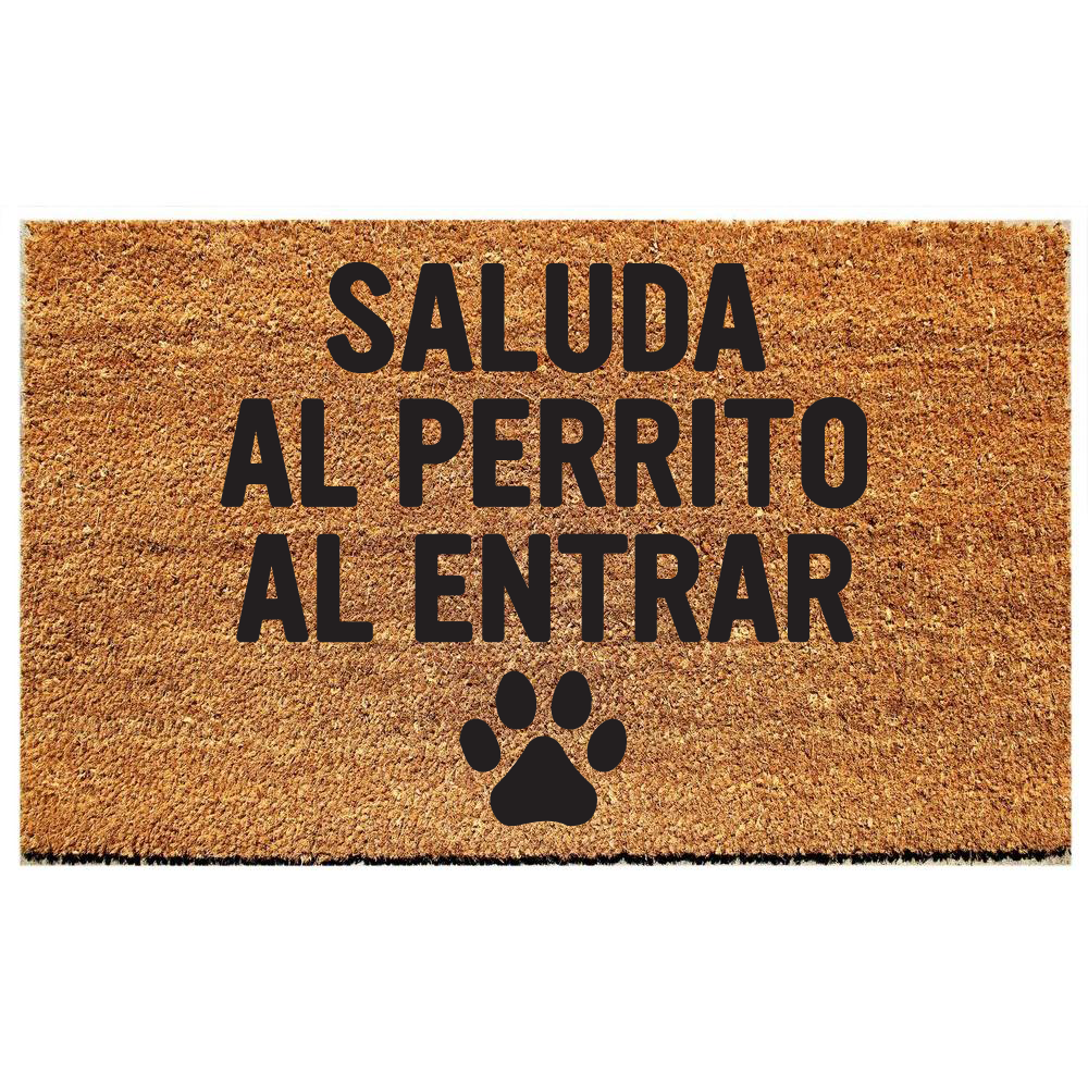 salude al perro al entrar