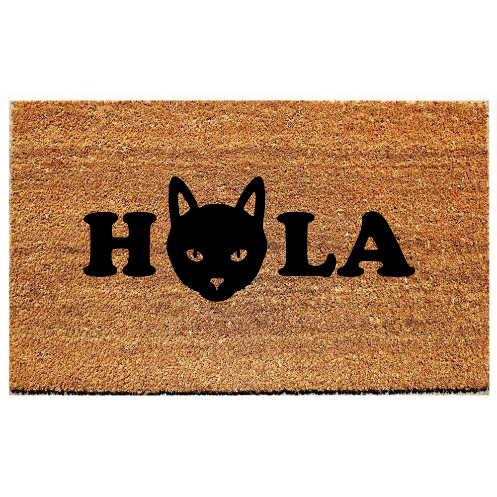 gato hola -limpiapies
