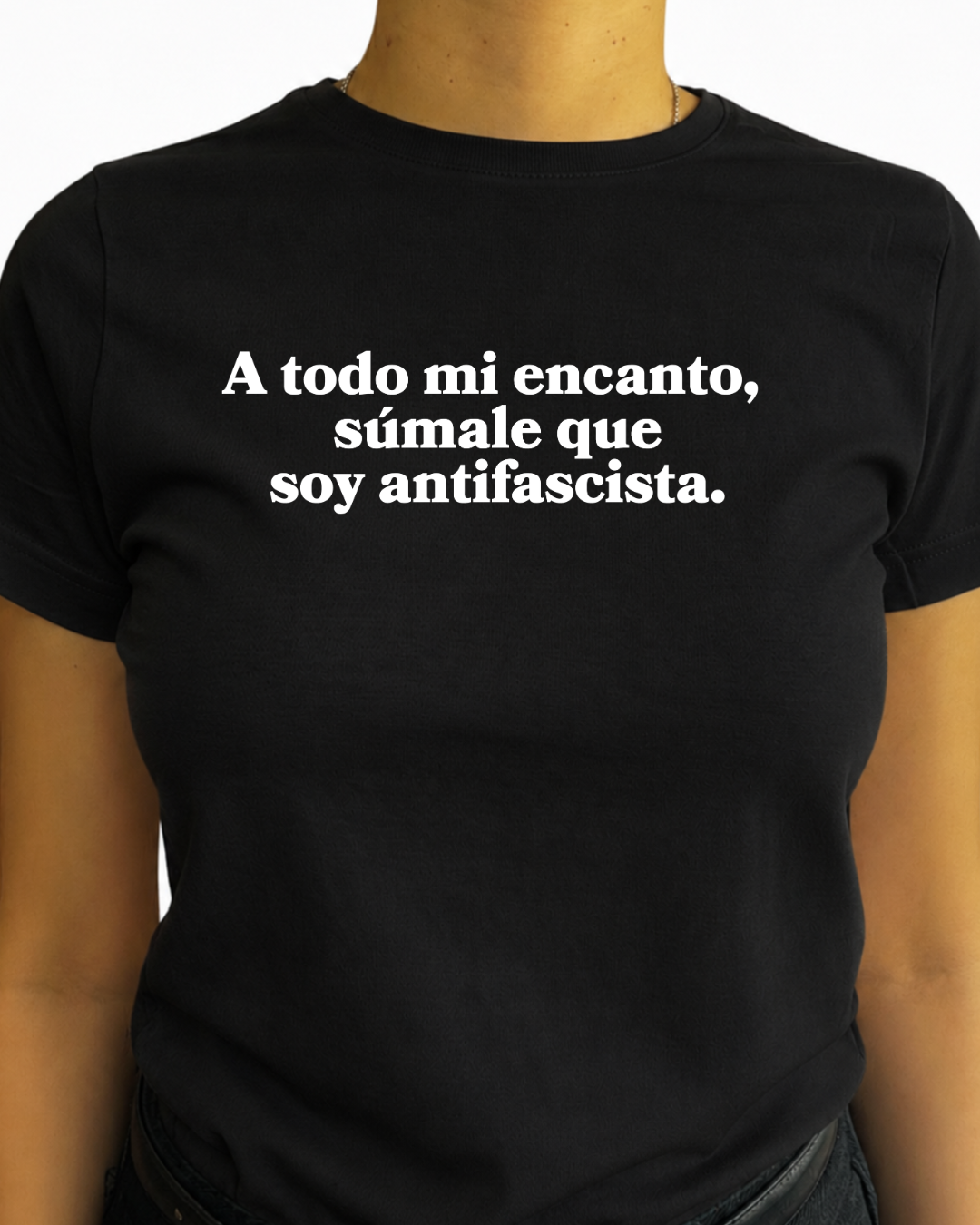 A todo mi encanto súmale , que soy antifascista