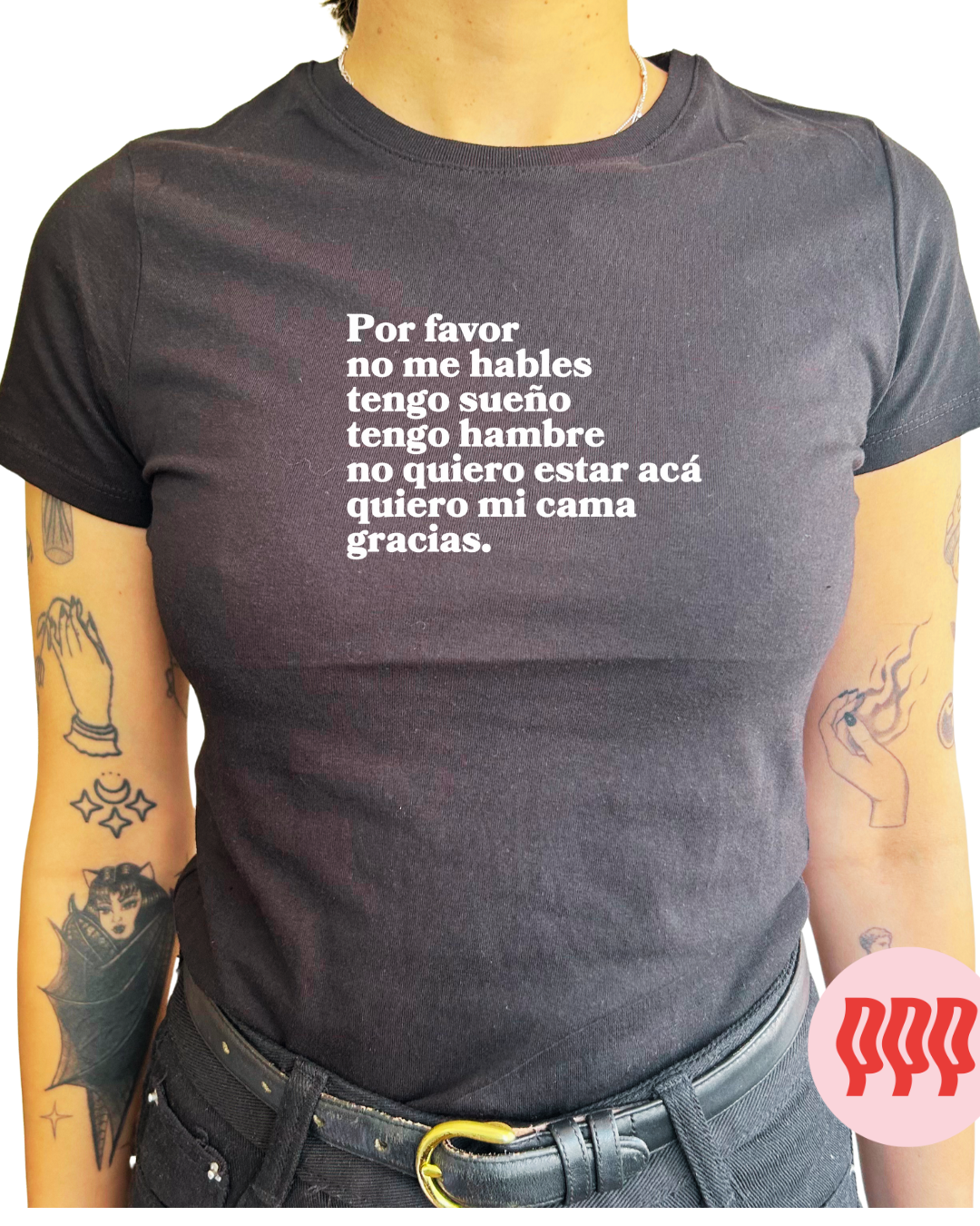 por favor no me hables tengo sueño tengo hambre no quiero estar acá quiero mi cama gracias