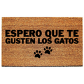 Espero que te gusten los gatos- limpiapies